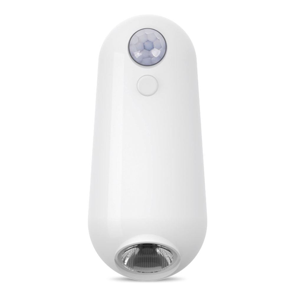 White motion sensor light on a white background